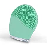 IKOHS Limpiador facial HADA - Cepillo Facial de Silicona, Rejuvenece la Piel, Masajeador, para todo tipo de pieles, Tecnología Vibración Sónica, Protección contra el agua IPX5, Recargable USB (Verde)