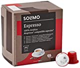 Marca Amazon - Solimo Nespresso Compatible Espresso Cápsulas - Certificada UTZ -100 Cápsulas (2 Paquetes x 50)